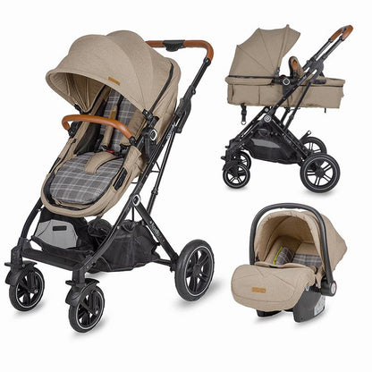 Coccolle sistema de transporte 3 em 1 Ravello Safari Beige