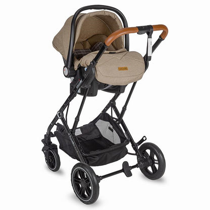 Coccolle sistema de transporte 3 em 1 Ravello Safari Beige