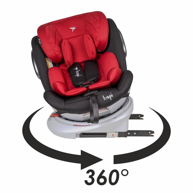 Coccolle Cadeira auto Isofix 0-36 kg 360 rotativo Hapi Ozy Red