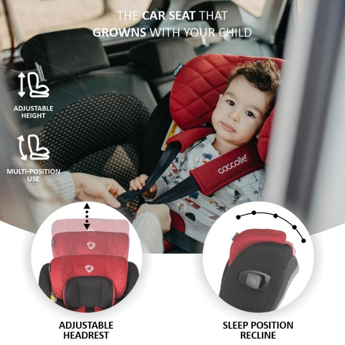 Cadeira auto Isize Coccolle Vigo 40-150-cm Poppy Red
