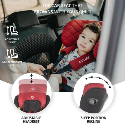 Cadeira auto Isize Coccolle Vigo 40-150-cm Poppy Red