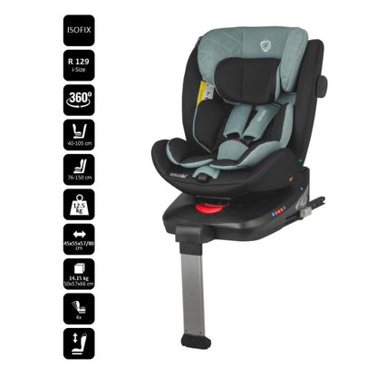 Cadeira auto Isize Coccolle Vigo 40-150-cm Emerald Green