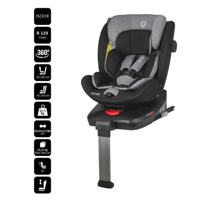 Cadeira auto Isize Coccolle Vigo 40-150-cm Diamond Black
