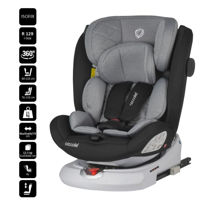 Cadeira auto Isize Coccolle Lyra 40-150-cm Greystone