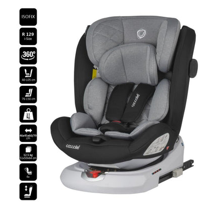 Cadeira auto Isize Coccolle Lyra 40-150-cm Greystone