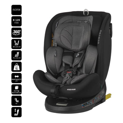 Cadeira auto Isize Coccolle Nova 40-150-cm Diamond Black