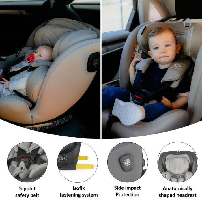 Cadeira auto Isize Coccolle Nova 40-150-cm Moonlit Grey