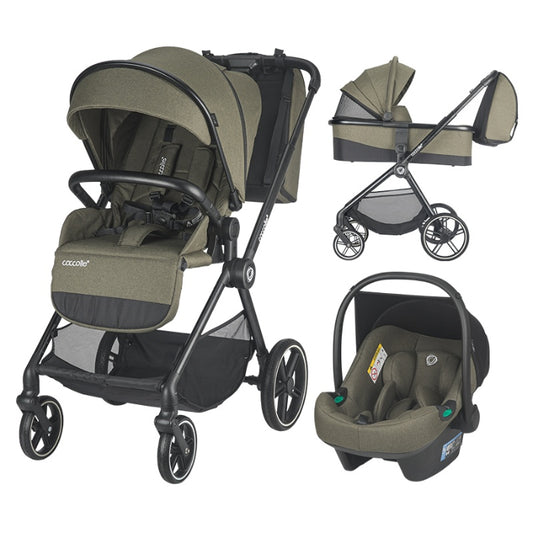 Carrinho de bebé 3in1 Coccolle Lissia Mosse Green