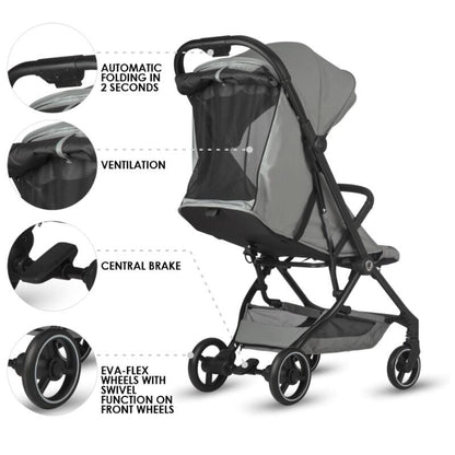 Carrinho de passeio auto-dobrável Coccolle Sierra Greystone