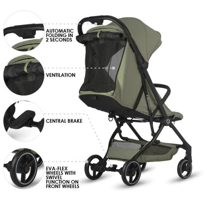 Carrinho de passeio auto-dobrável Coccolle Sierra Sage Green