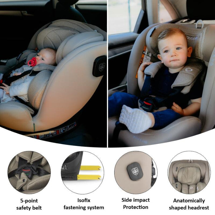 Cadeira auto Isize Coccolle Nova 40-150-cm Sand Beige