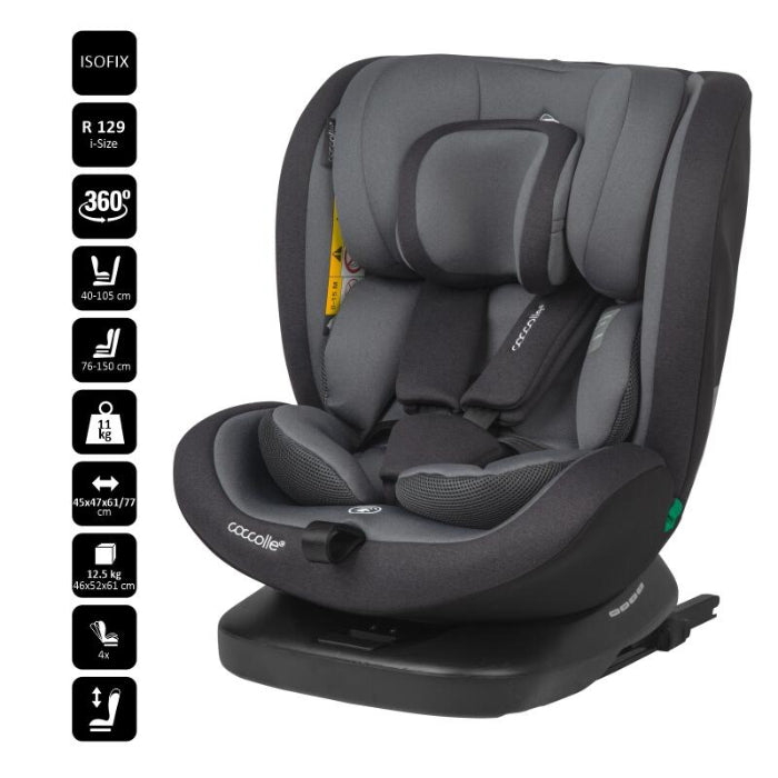 Cadeira Auto Isofix 40-150 cm Coccolle Mydo Diamond Black