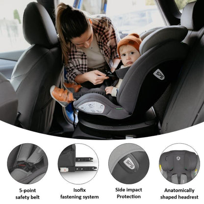 Cadeira auto iSize 40-150 cm Coccolle Nyota Moonlit Grey