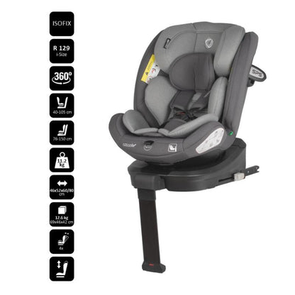 Cadeira auto i-Size 40-150 cm Coccolle Sidra Diamond black