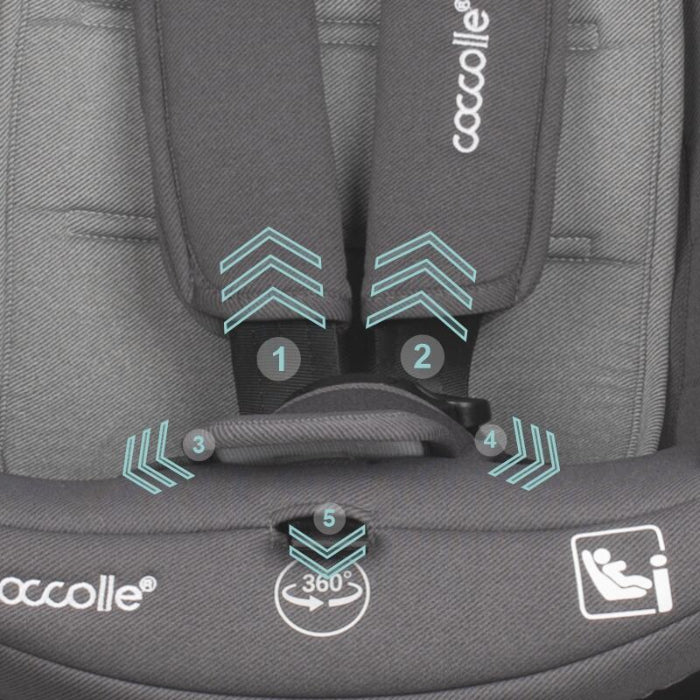 Cadeira auto i-Size 40-150 cm Coccolle Sidra Diamond black