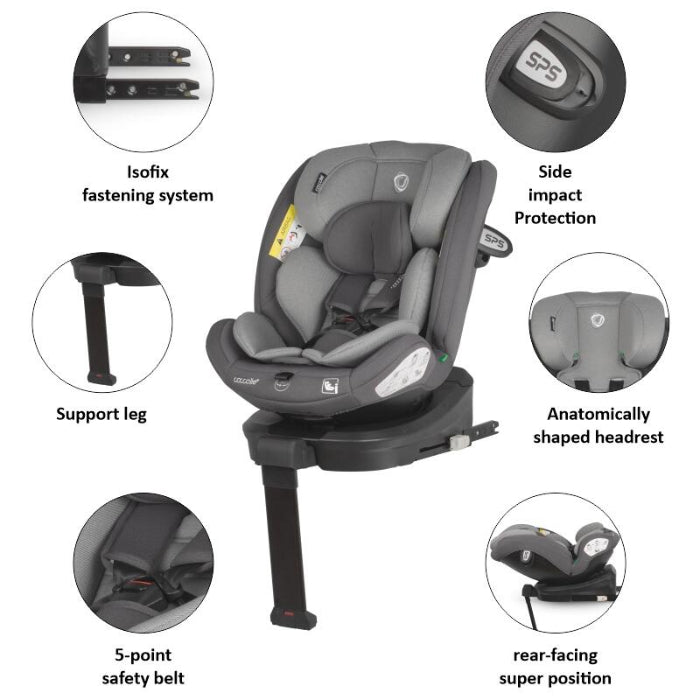 Cadeira auto i-Size 40-150 cm Coccolle Sidra Diamond black