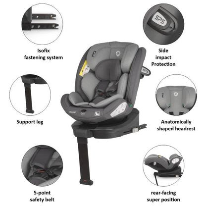 Cadeira auto i-Size 40-150 cm Coccolle Sidra Diamond black