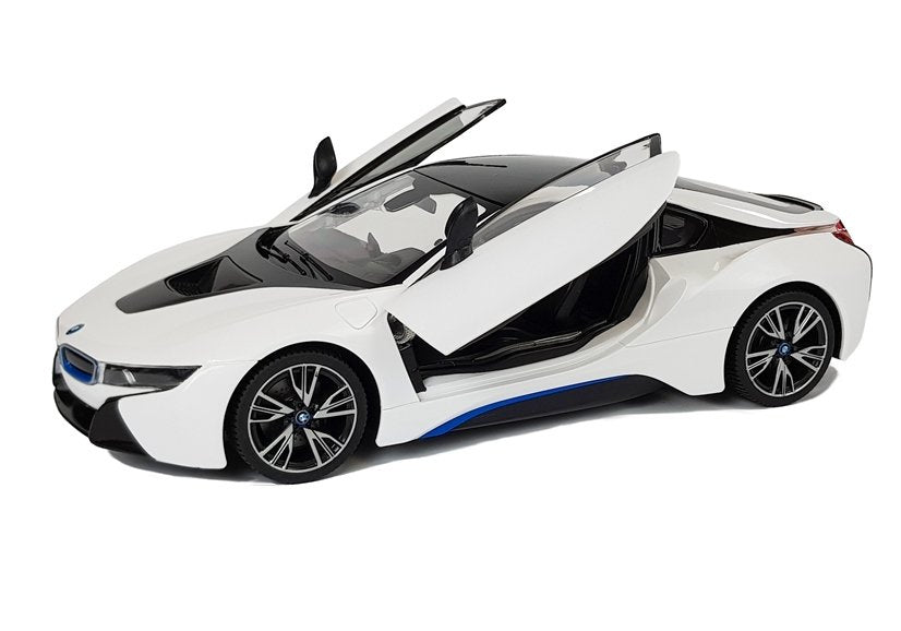 Carro telecomandado BMW i8 Rastar 1:14 branco portas automáticas