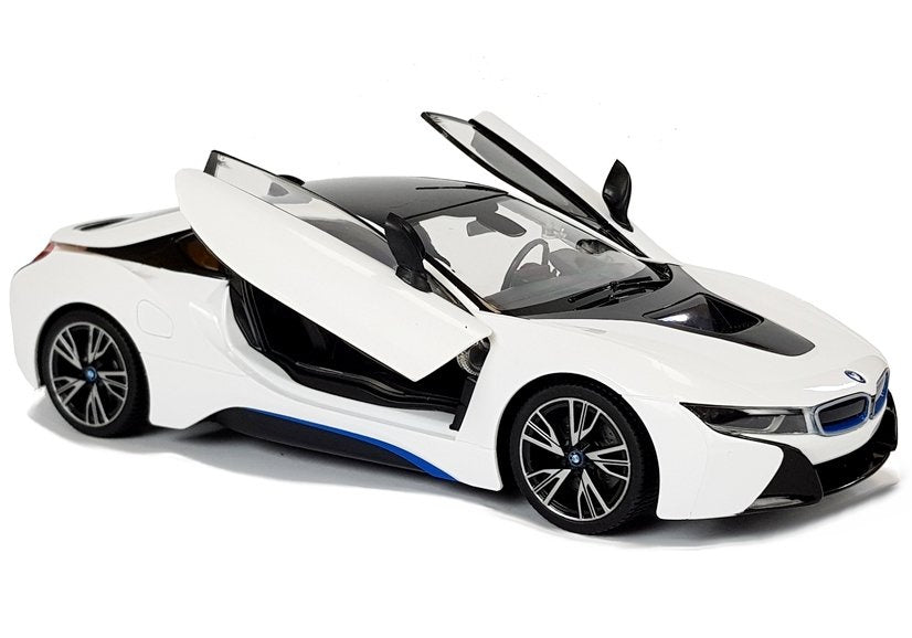 Carro telecomandado BMW i8 Rastar 1:14 branco portas automáticas