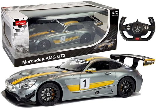 Carro telecomandado Mercedes AMG GT3 Rastar 1:14 cinzento