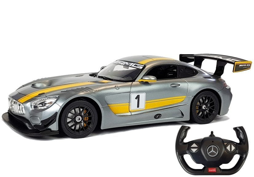 Carro telecomandado Mercedes AMG GT3 Rastar 1:14 cinzento