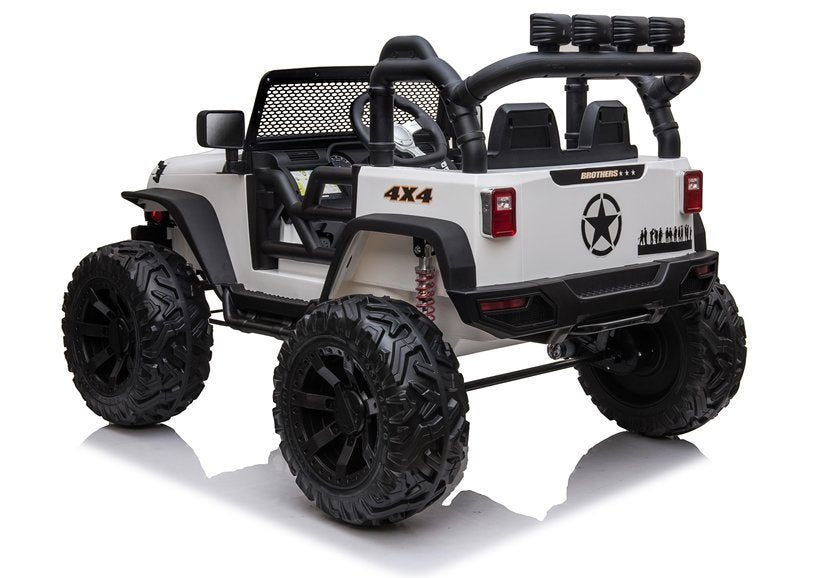 Carro elétrico infantil Jeep JC666 branco