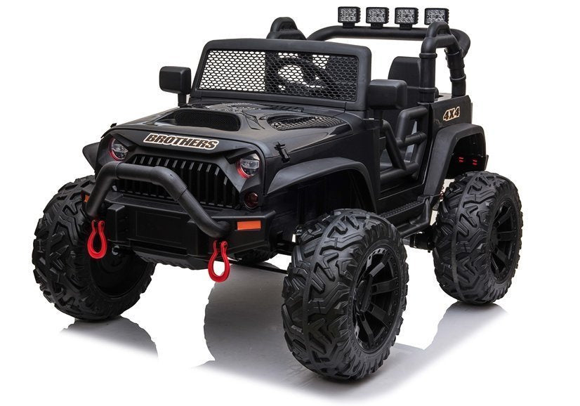 Carro elétrico infantil Jeep JC666 preto pintado