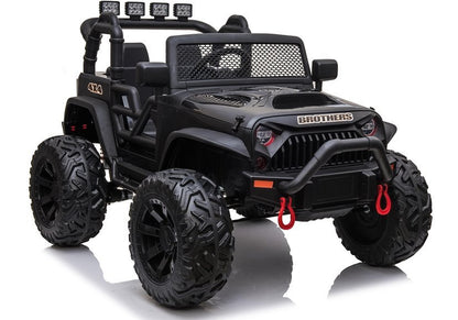 Carro elétrico infantil Jeep JC666 preto pintado