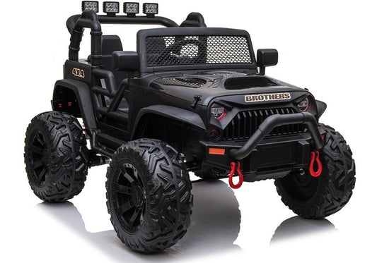 Carro elétrico infantil Jeep JC666 preto pintado