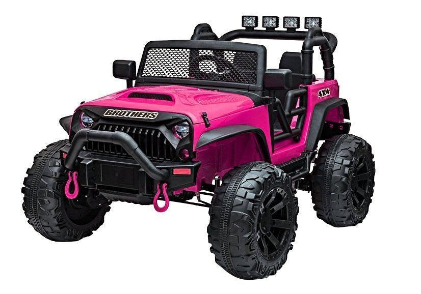 Carro elétrico infantil Jeep JC666 rosa pintado