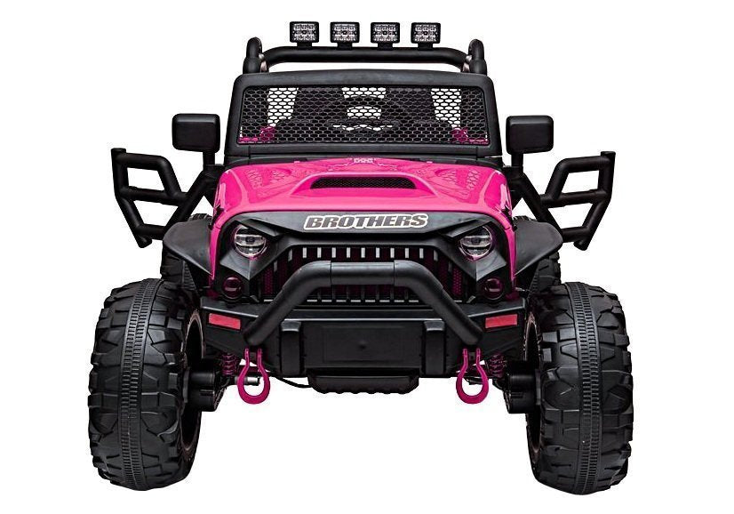 Carro elétrico infantil Jeep JC666 rosa pintado