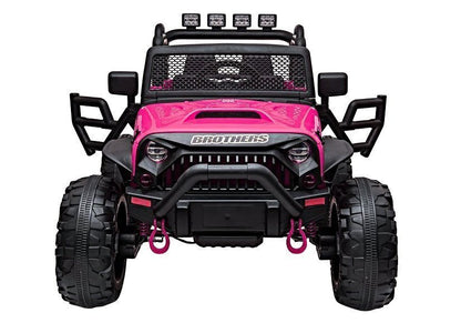 Carro elétrico infantil Jeep JC666 rosa pintado