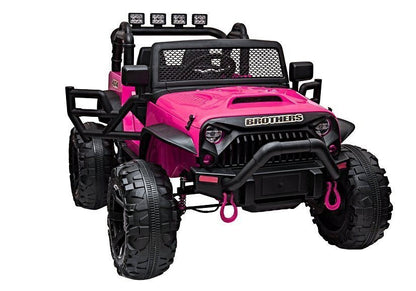 Carro elétrico infantil Jeep JC666 rosa pintado