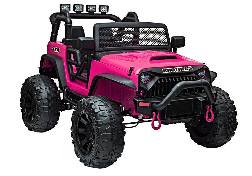 Carro elétrico infantil Jeep JC666 rosa pintado