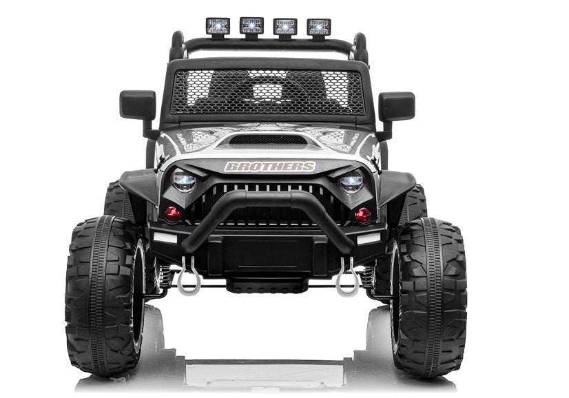 Carro elétrico infantil Jeep JC666 prata pintado