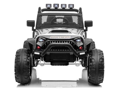 Carro elétrico infantil Jeep JC666 prata pintado