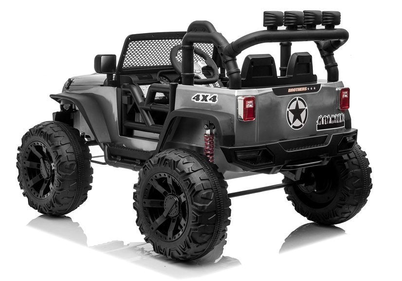 Carro elétrico infantil Jeep JC666 prata pintado