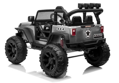 Carro elétrico infantil Jeep JC666 prata pintado