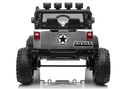 Carro elétrico infantil Jeep JC666 prata pintado