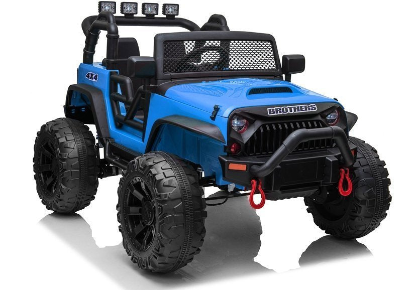 Carro elétrico infantil Jeep JC666 azul pintado