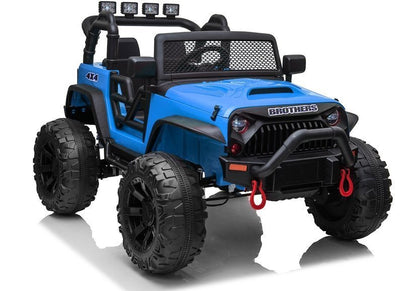 Carro elétrico infantil Jeep JC666 azul pintado