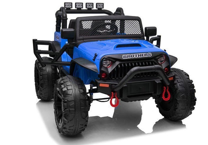 Carro elétrico infantil Jeep JC666 azul pintado