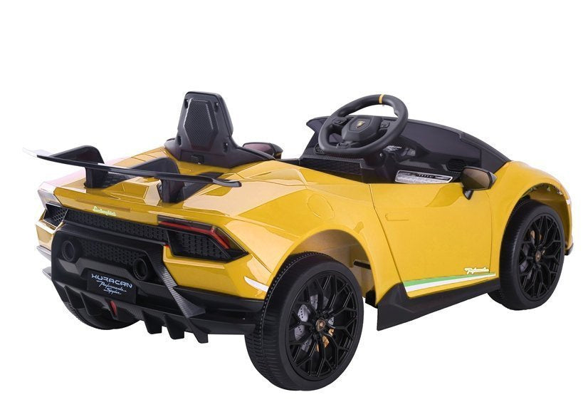 Carro elétrico infantil Lamborghini Huracan amarelo