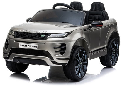 Carro elétrico infantil Range Rover Evoque prata pintado