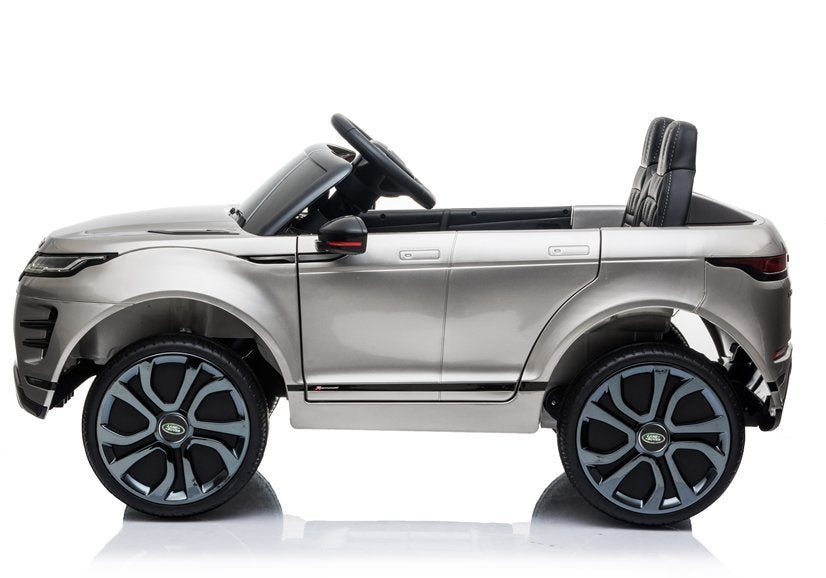 Carro elétrico infantil Range Rover Evoque prata pintado