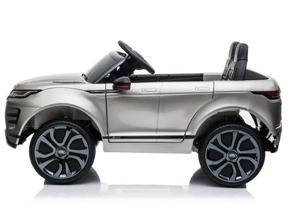 Carro elétrico infantil Range Rover Evoque prata pintado