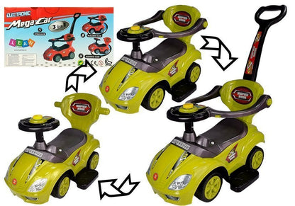 Andador Ride On 3 em 1 com pega parental amarelo