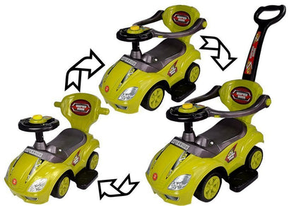 Andador Ride On 3 em 1 com pega parental amarelo