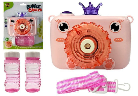 Câmara bolhas de sabão com pilhas rosa