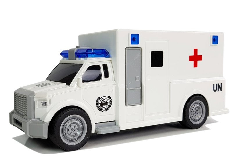 Ambulância fricção branca com som 1:20